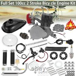 100cc 2 Stroke Bicycle Engine Kit Gas Motorized Motor Bike Modified Full Set US