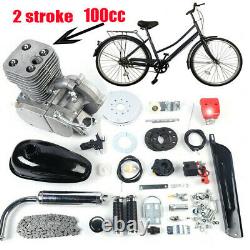 100cc 2-Stroke Bike Bicycle Motorized Petrol Gas Engine Motor Full Set 48km/h