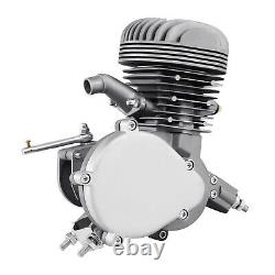 100cc 2 Stroke Motorised Bike Gas ONLY Engine Motor Silver for Motorized Bicycle