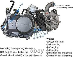 125CC 4 Stroke Semi Auto Dirt Bike ATV Pit Engine Motor Kit For Honda XR50 CRF50
