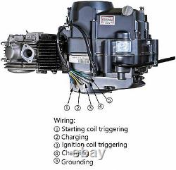 125CC Manual Dirt Bike Motor Engine Kit 4 Stroke For XR50 CRF50 Lifan 110 SSR 70
