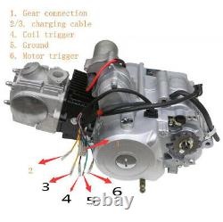 125cc Engine Motor Parts Semi Auto 4 Stroke Reverse ATV Quad Bike Buggy Go Kart