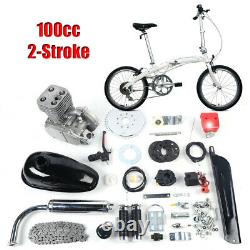 2 Stroke 100cc Bicycle Motor Kit Bike Motorized Petrol Gas Engine Set Black 90#