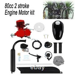 2-Stroke 80cc Cycle Bike Engine Motor Petrol Gas Kit for Motorized Bicycle Red