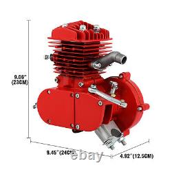 2-Stroke 80cc Cycle Bike Engine Motor Petrol Gas Kit for Motorized Bicycle Red