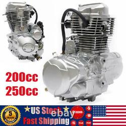 200cc/250cc 4stroke Engine ATV Dirt Bike Motorcycle Motor with5 Speed Transmission