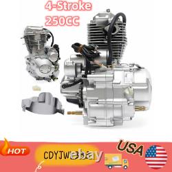 250CC Vertical Engine 4-stroke 5-Speed Transmission Motor Kit For Dirt Bike ATV