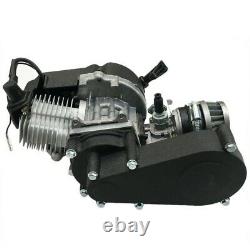 47cc 49cc 2 Stroke Engine Motor with Exhaust Pipe Muffler + Fuel Tank Pocket Bike