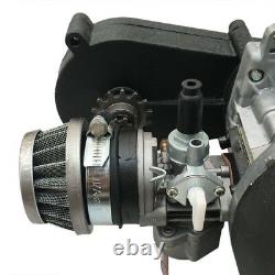 49CC 2Stroke Complete Engine Motor + Exhaust Mini Pocket Pit Bike ATV Scooter US