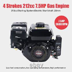 7.5HP Gas Engine 4 Stroke Go Kart Log Splitter Mini Bike Motor 212CC 3600RPM New