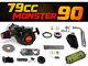 78.5cc Monster 90 Bike Engine Kit Complete 4-stroke Kit