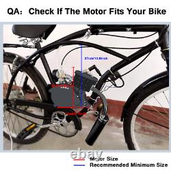 80CC Bike 2 Stroke Bicycle Motorized Petrol Gas Motor Engine Kit Full Set BLACK