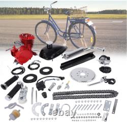 80cc 2 Stroke Cycle Motor Kit Motorized Bike Petrol Gas Bicycle Red Engine