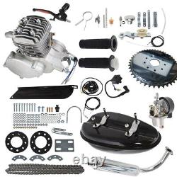 80cc 2Stroke Cycle Bike Engine Motor Petrol Gas Kit For Motorized Bicycle Silver