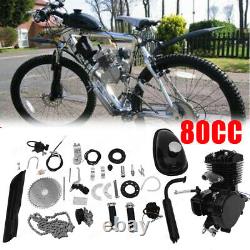 80cc Bike Bicycle Motorized 2 Stroke Petrol Gas DIY Motor Engine Kit Set Black