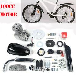 Black 2-Stroke 100cc Bicycle Motor Kit Bike Motorized Petrol Gas Engine Set US
