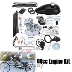 Complete 80cc Motorized Bicycle Push Bike 2 Stroke Petrol Gas Motor Engine Kit