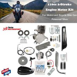 Engine Motor Kit For 100CC Bicycle Motorized 2-Stroke Gas Petrol Bike Silver