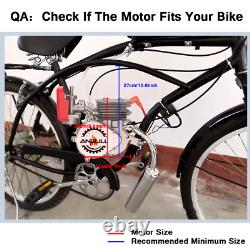 FULL SET 100CC Motorized Bicycle Bike Engine Motor Kit Gas Powered 2-Stroke US
