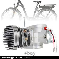 For 100cc 2 Stroke Motorised Motorized Bicycle Bike Gas Engine Motor Silver