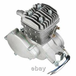 For Motorized Bicycle Silver 80cc 2Stroke Cycle Bike Engine Motor Petrol Gas Kit