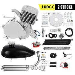 Full Set 26-28 100cc 2-Stroke Bike Gas Motor Engine Kit Cycle Motorized Bicycle