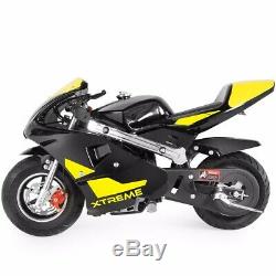 Gas Pocket Bike Motorcycle 40cc 4-Stroke Engine (YellowBlack)