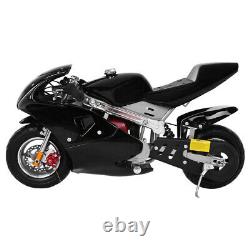 Gas Power Pocket Bike Motorcycle 49cc 4-Stroke Engine For Kids And Teens BLack