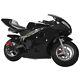 Mini Gas Power Pocket Bike Motorcycle 49cc 4-stroke Engine+ Lamp For Kids &teens