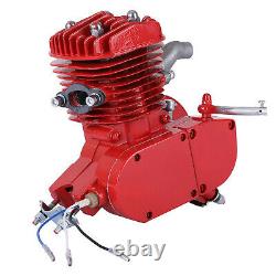 Red 80CC 2-Stroke Gas Motor Motorized Engine Bike Bicycle Moped Scooter Full Kit