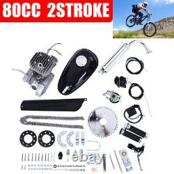 Silver 2 Stroke 80cc Motorized Bike Bicycle Cycle Petrol Gas Engine Motor Kit