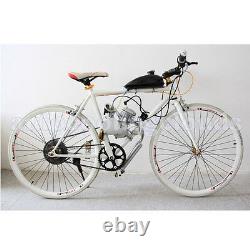 Silver Motorized Bike Petrol 80cc 2-Stroke Gas Bicycle Engine Cycle Motor Kit