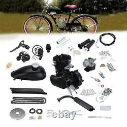2-stroke 80cc Bike Cycling Motorized Bicycle Engine Motor Kit Muffler Essence Gas