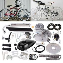 80cc 2stroke Cycle Vélo Moteur Moteur Essence Kit Vélo Chrome