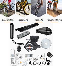80cc Bike Bicycle Motor Kit Motorized 2 Stroke Petrol Gas Engine Set Black États-unis