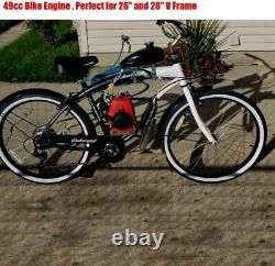 Anbull 49cc 4-stroke Gas Motorised Bike Bicycle Motor Moteur Kit Chain Drive Us