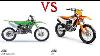Comparaison Des Spécifications De Test Entre Kawasaki Kx 125 Et Ktm 250 Sx F