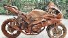 Entièrement Restauration Old Rusty Yamaha R1 Racing Moto