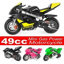 Gas Power Pocket Bike Moto 49cc Moteur 4 Temps Pour Les Enfants Et Les Adolescents Black