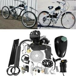 Mise À Jour 2 Stroke 80cc Bike Motor Engine Kit For Motorized Bicycle Diy Us Silver