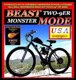 Nouveau Diy 2-stroke 66cc/80cc Motorized Bike Engine Kit Avec Mt Bike